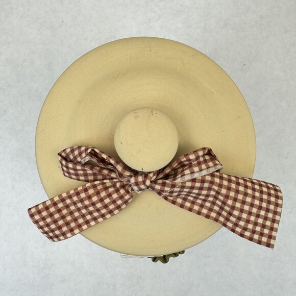 Happy Holidays Santa Claus Stoneware Cookie Jar with Lid Canister Crock 7.25 in - Picture 13 of 13